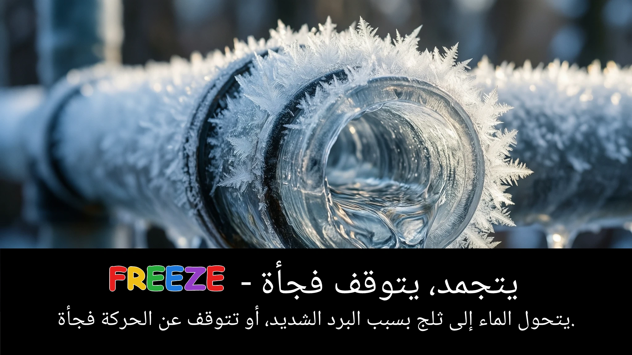 Arabic Illustration for freeze